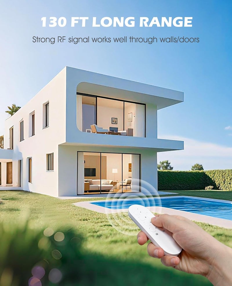 SURNICE Wireless Remote Control Outlet, Mini Remote Light Switch 10A/1200W for Christmas Lights, Up to 130 FT Long Range, FCC and ETL Certified - Image 2